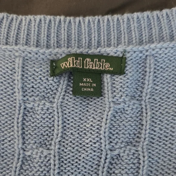 Wild Fable Light Blue V-Neck Sweater Vest - Picture 3 of 4